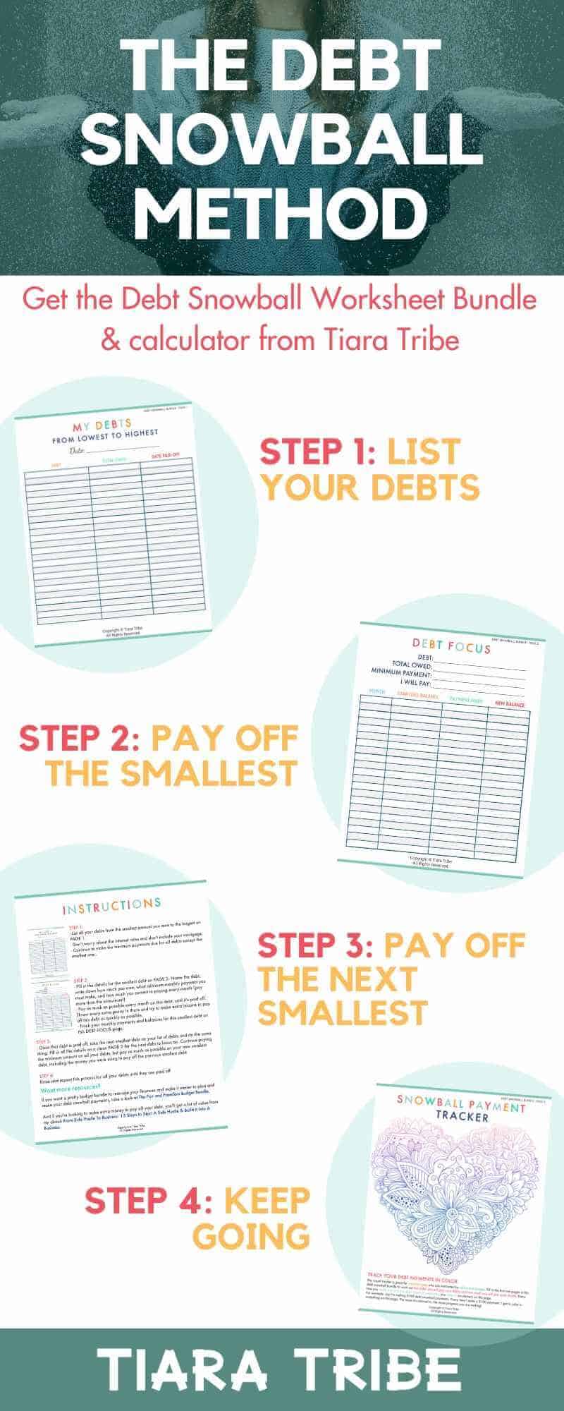 How To Get Out Of Debt With The Debt Snowball Method Free Worksheet How To Get Out Of Debt With The Debt Snowball Method Free Worksheet