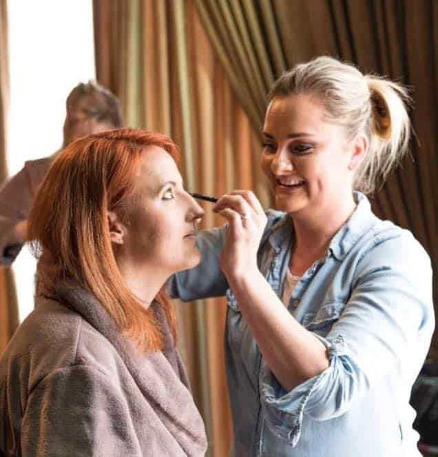 Doing makeup