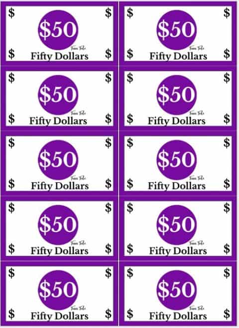 printable play money for kids tiara tribe