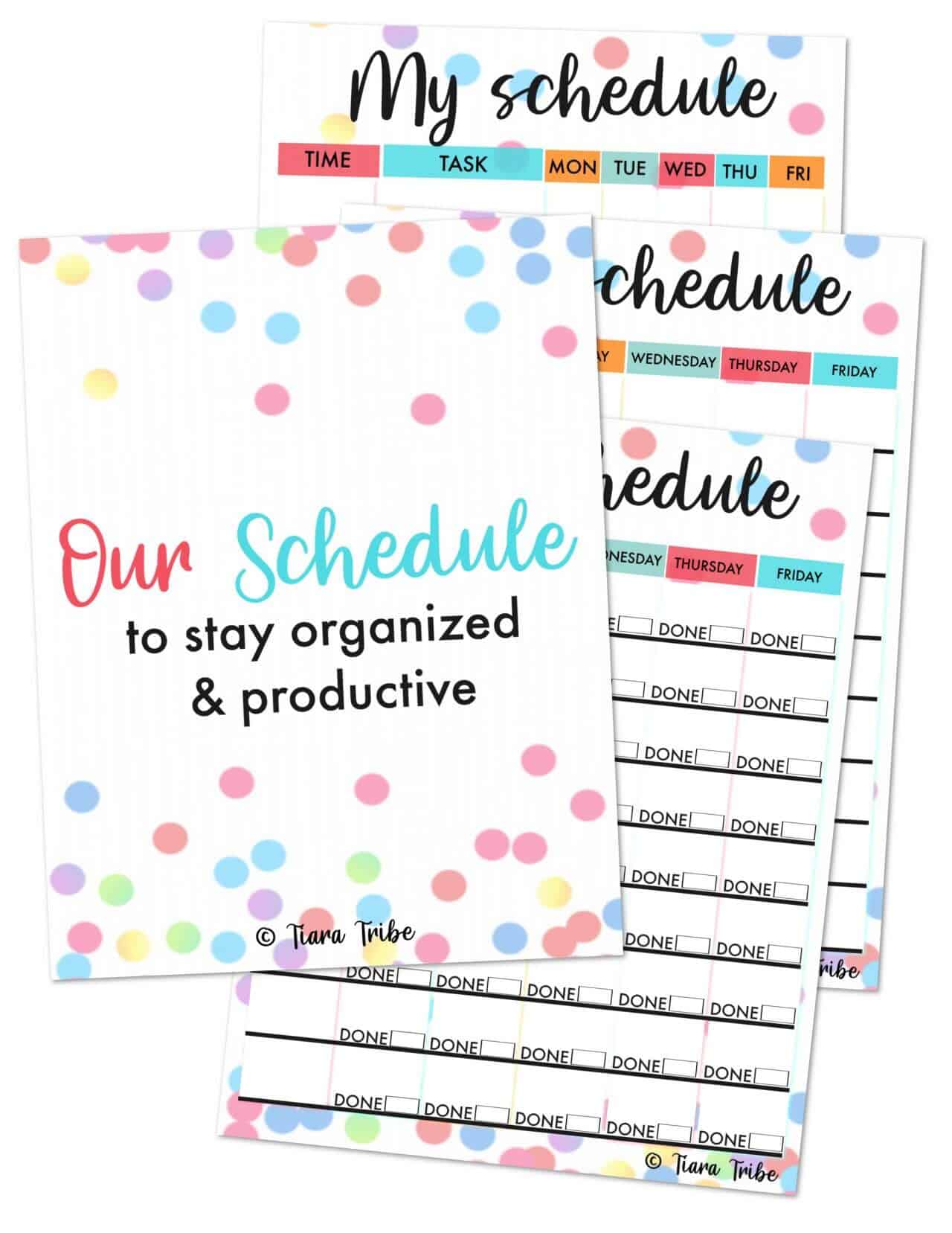 Printable Home Schedule - Tiara Tribe