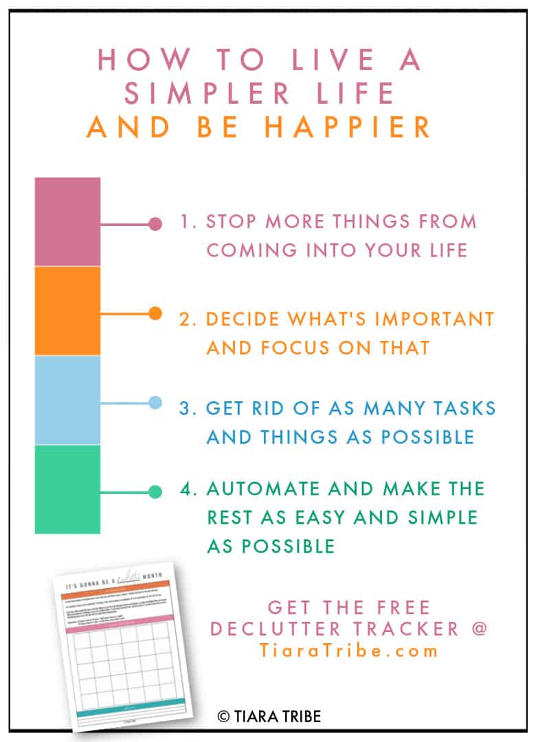 Live a simple life - infographic