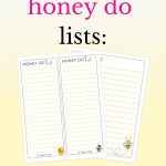 Cute Free Honey Do Lists - Download &amp; Print | Tiara Tribe