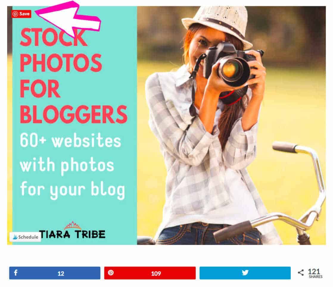 Red Pinterest save button
