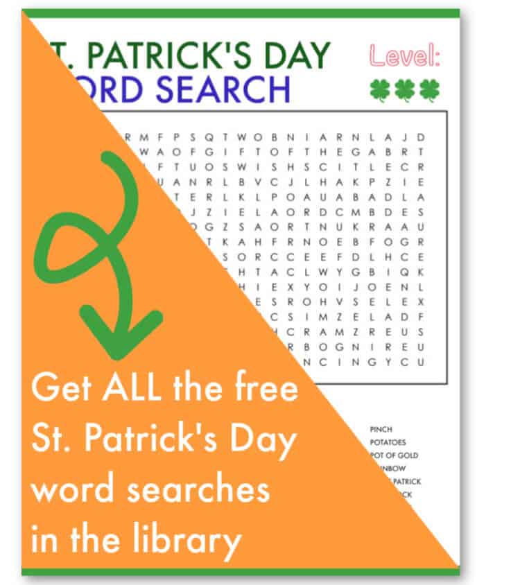 st patricks day word searches free printables from easy to difficult