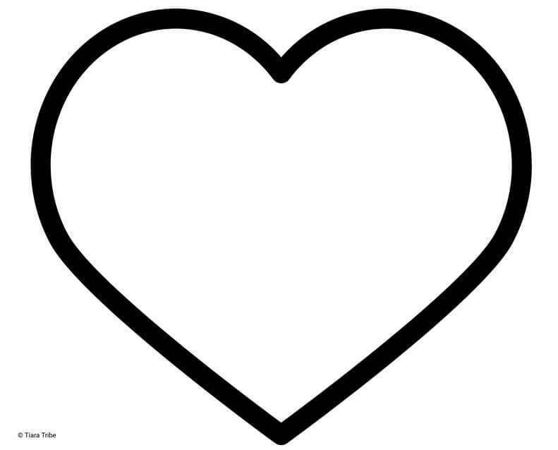 Simple heart - thicker outline, wider