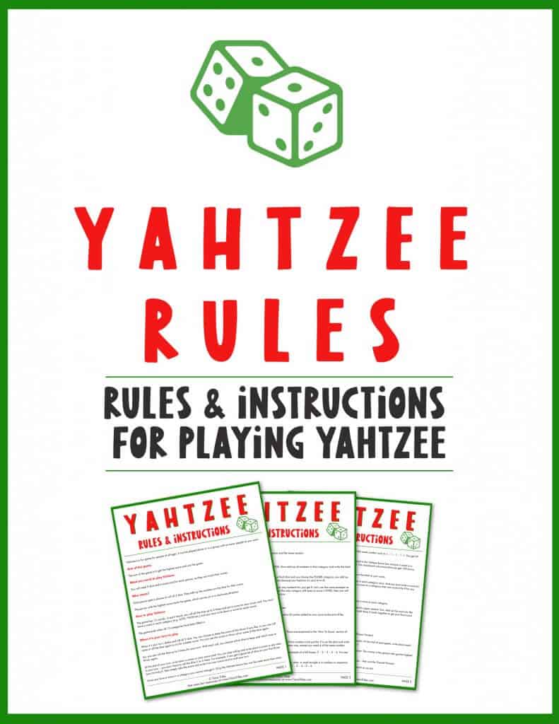 yahtzee board game rules