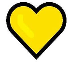 Yellow heart emoji meaning picture